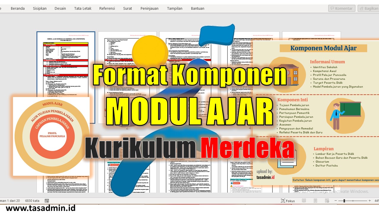 KOMPONEN MODUL AJAR (RPP +) KURIKULUM MERDEKA tasADMIN